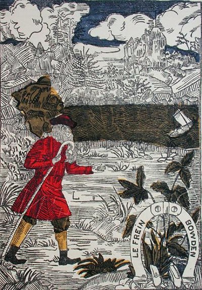 La queja del judío errante", anuncio de frenos Bowden de French School