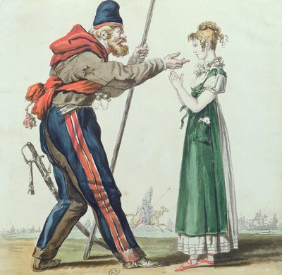 El cosaco en París, c.1815 de French School