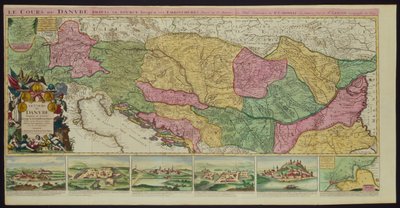 El curso del Danubio desde su fuente hasta su desembocadura, basado en las memorias más recientes de P. Coroneli y S. Sanson, Geógrafo del Rey de French School