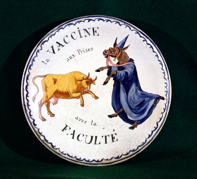 La viruela vacuna luchando contra la profesión médica, c.1800 de French School
