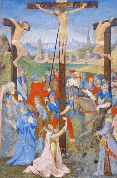 La Crucifixión, de un Misal de French School