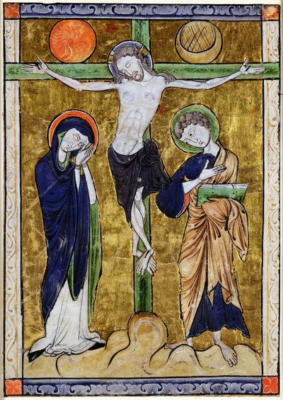 La Crucifixión, de un Salterio de French School