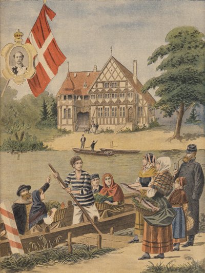 El pabellón danés en la Exposición Universal de 1900, París, ilustración de Le Petit Journal, 19 de agosto de 1900 de French School