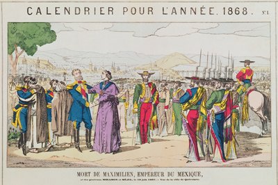 La muerte de Maximiliano, emperador de México, 19 de junio de 1867 de French School