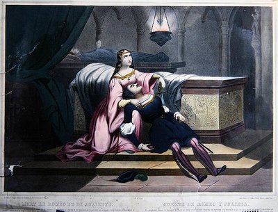 La muerte de Romeo y Julieta, c.1830 de French School