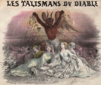 Los talismanes del diablo, canción para cuadrilla. Litografía de French School