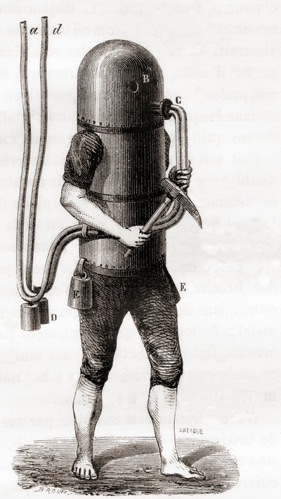 La máquina de buceo de Karl Heinrich Klingert de French School