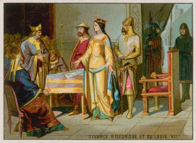 El divorcio de Leonor de Aquitania y Luis VII de French School