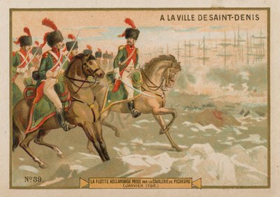La flota holandesa capturada por la caballería francesa, enero de 1795 de French School