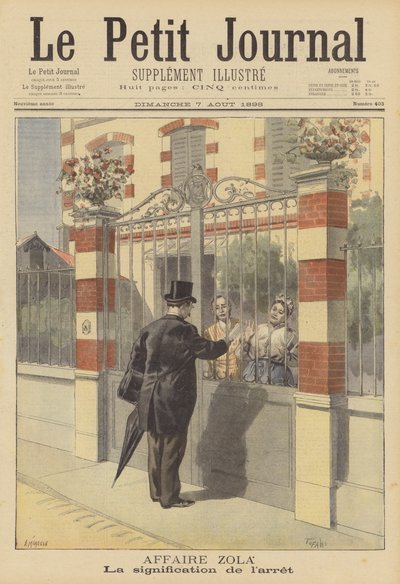 El juicio por difamación de Emile Zola de French School