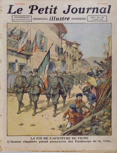 El fin de la aventura de Fiume, de Le Petit Journal, 9 de enero de 1921 de French School
