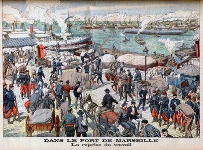 El fin de la huelga en Marsella, ilustración de 