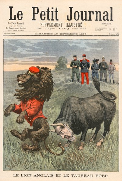 El león inglés y el toro bóer de French School