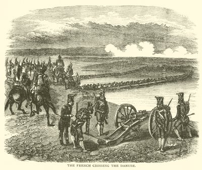 Los franceses cruzando el Danubio de French School