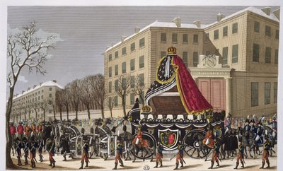 El cortejo fúnebre de Luis XVI (1754-93) y María Antonieta (1755-93) 21 de enero de 1815 de French School