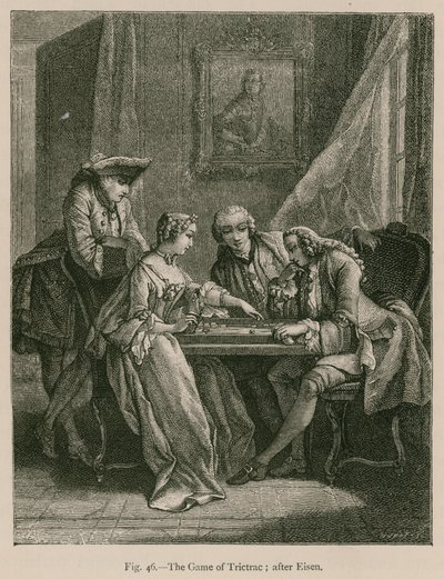 El juego de Trictrac; después de Eisen de French School