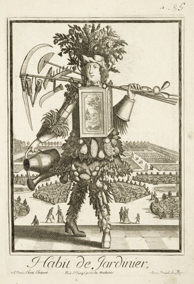 El Traje del Jardinero, ilustración del Diccionario de Ciencias por Denis Diderot (1713-84) publicado c.1770 de French School