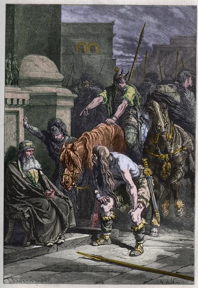 Los galos en Roma - grabado de "La historia de Francia contada a mis nietos" por François Guizot - 1872-1876 de French School