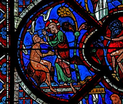 La ventana del Buen Samaritano: Dios crea a Adán de French School