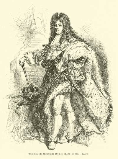El Gran Monarca en sus ropas de estado de French School