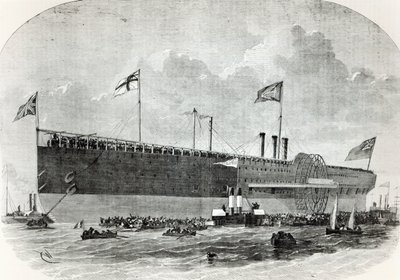 El Great Eastern, ilustración de Le Nouvel Illustré, 1867 de French School