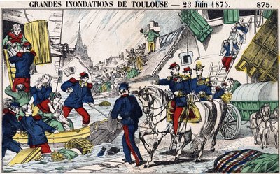 Las grandes inundaciones de Toulouse el 23 de junio de French School