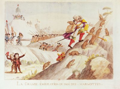 La Gran Migración del Rey de las Marmotas, 1792 de French School