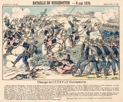 La carga heroica de la caballería francesa durante la batalla de Reichshoffen, 6 de agosto de 1870 de French School