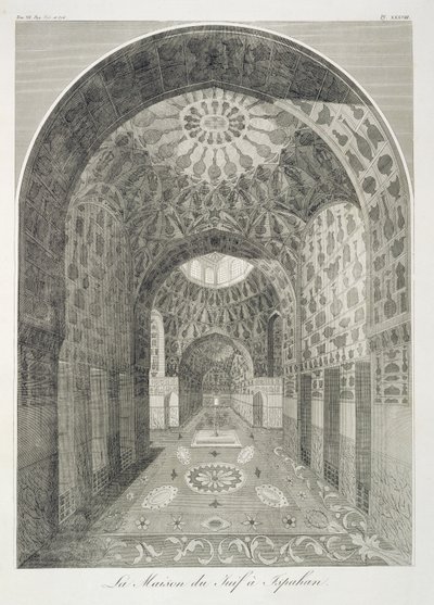 La Casa del Judío en Isfahan, de Viajes del Caballero Chardin en Persia, y otros Lugares de Oriente, por Jean Chardin (1643-1713), publicado en 1811 de French School