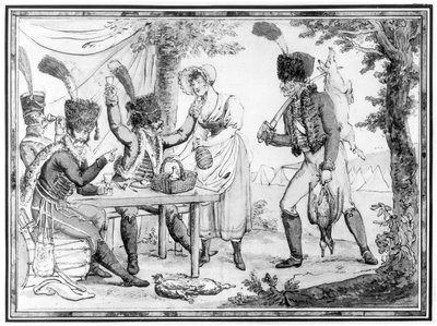 Los Húsares y la Vivandera, 1803 de French School