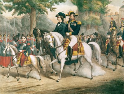 La familia imperial a caballo de French School