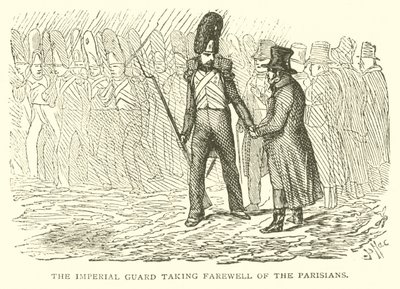 La Guardia Imperial despidiéndose de los parisinos (grabado) de French School