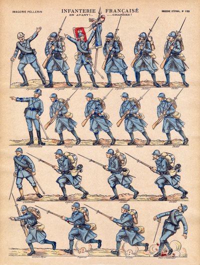 La Infantería del Ejército Francés cargando. Imagen de Epinal, principios del siglo XX. de French School