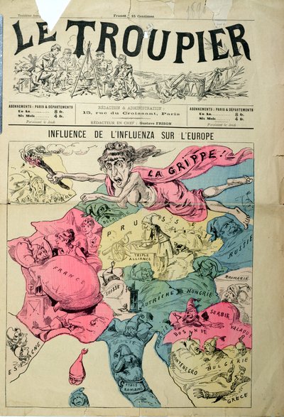 La influencia de la gripe en Europa, de Le Troupier de French School