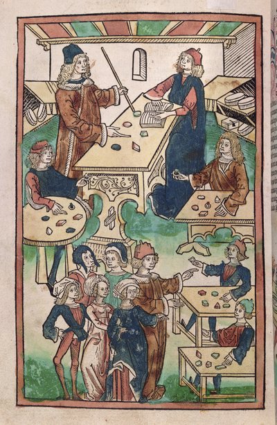 La tienda de joyeros, 1491 de French School