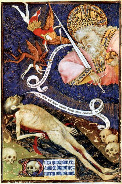 El Juicio Final, ilustración de Les Grandes Heures de Rohan, 1430 de French School