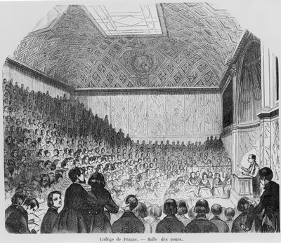 El teatro de conferencias del Collège de France, de Tableaux de Paris por E. Texier, 1852 de French School