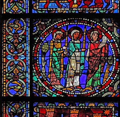 La vida de Cristo: Tres santos asistiendo a la Presentación en el Templo de French School