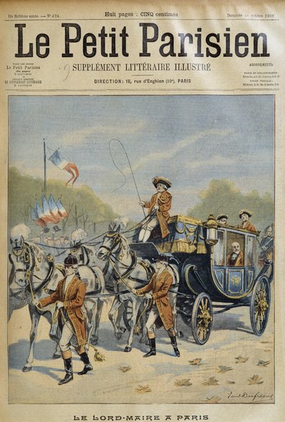 El Lord Mayor en París - en "Le Peute Parisien" del 21/10/1906 de French School