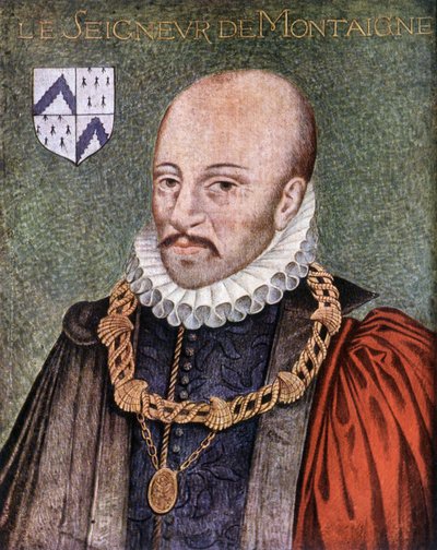 El Señor de Montaigne - según la pintura conservada en el Museo Condé de Chantilly de French School