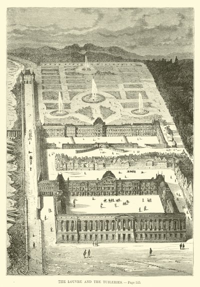 El Louvre y las Tullerías de French School