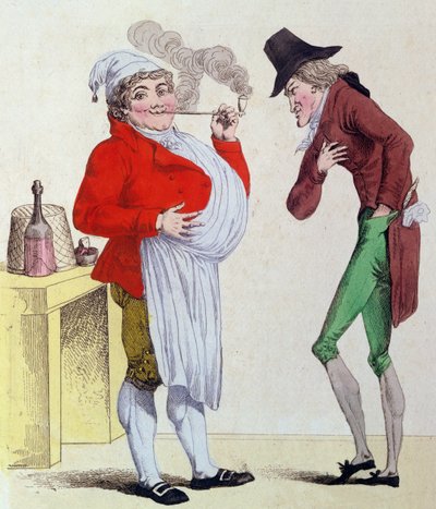 El hombre sin preocupaciones y el hombre sin dinero, mayo 1815 de French School