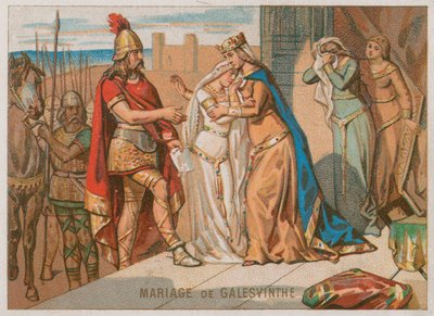 El Matrimonio de Galeswinthe con el Rey Chilperico I de French School