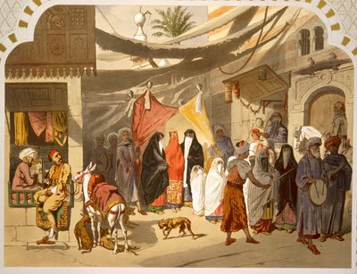 El matrimonio de un árabe en El Cairo, 1860 de French School