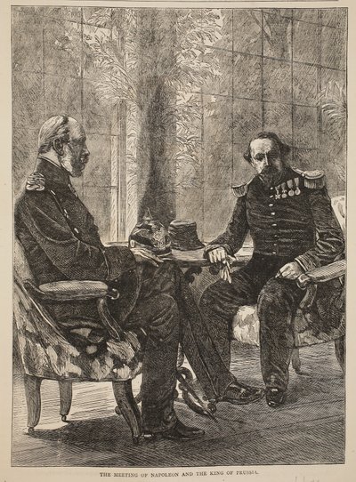 El encuentro de Napoleón y el Rey de Prusia, septiembre 1870, ilustración de la Historia de la Guerra entre Francia y Alemania, 1870-1871 de French School