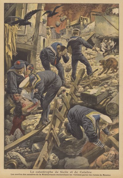 El terremoto de Mesina de 1908, Sicilia de French School