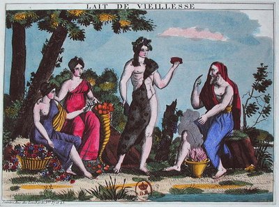 La leche de la vejez, c.1830 de French School