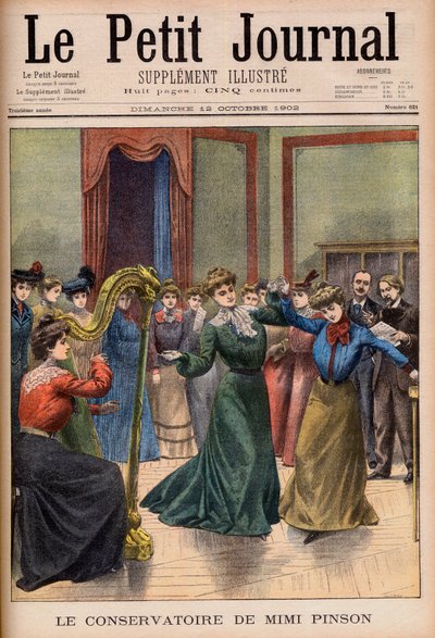 La escuela de música y danza Mimi Pinson. Conservatorio de Mimi Pinson. Ilustración para Le Petit Journal de French School