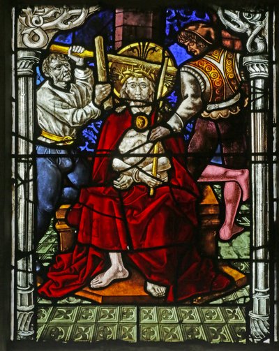 La burla y la coronación con espinas de French School