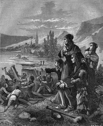 Los marineros de Munden destruyeron el "barco de vapor" de Denis Papin (1647-1712), físico e inventor francés de French School